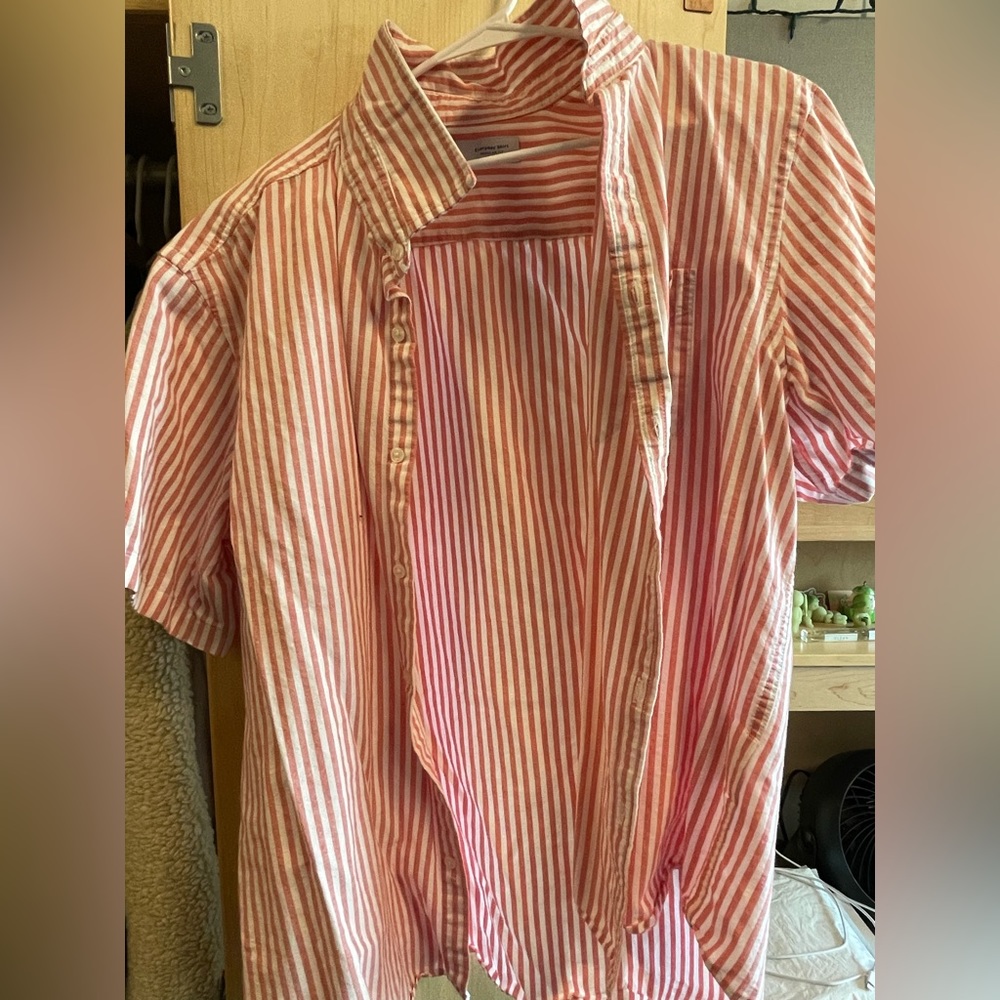 Old Navy Striped Pink and White Button-up (XL)